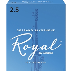 Rico Royal Soprano Saxophone Reeds 2.5 - Box of 10