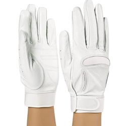 White Leather Marching Gloves