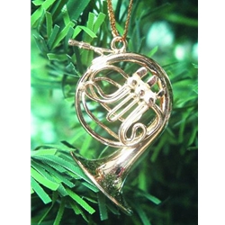 French Horn Ornament 2"