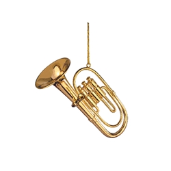 Tuba / Baritone / Euphonium Ornament 4" Gold