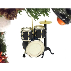 Black Drum Set Ornament