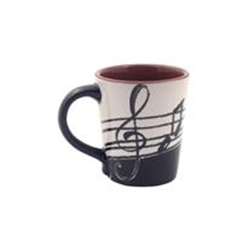 Music Notes Latte Mug - 14oz