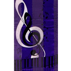 Treble Clef and Keyboard Scarf - Purple