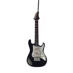 Black Electric Guitar Ornament 5.5"