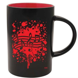 Red Music Splatter Mug