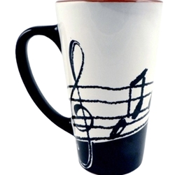 Music Notes Latte Mug - 16oz
