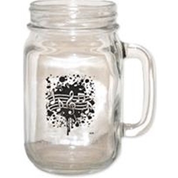 Splatter Music Note Mason Jar