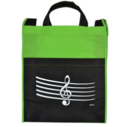 Green Treble Clef Tote Bag