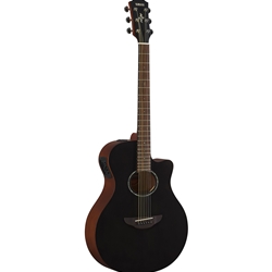 Yamaha APX600M Thinline Cutaway Acoustic Electric Guitar - Smoky Matte Black Finish