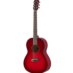 Yamaha CSF1M Parlor Size Acoustic Electric Guitar w/Hard Bag - Crimson Red Burst