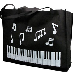 Reusable Tote Keyboard Notes - Black