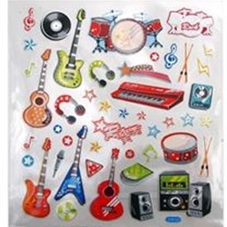 Rockin Musical Instruments Stickers