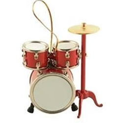 Drum Set Ornament - Red