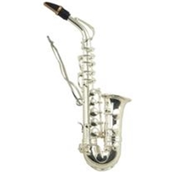Silver Saxophone Ornament