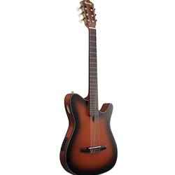 Ibanez FRH10N Nylon-String Acoustic-Electric, Thinline Cutaway - Brown Sunburst Flat