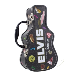 Perri's Elvis Guitar Tin Sock Box - 3 PAIR