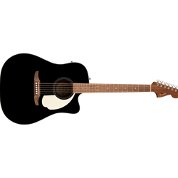 Fender California Standard Redondo CE Dreadnought Acoustic Guitar - Black
