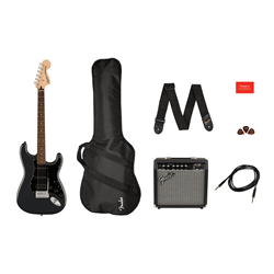 Fender Affinity Series Stratocaster HSS Electric Guitar Pack - Charcoal Frost Metallic