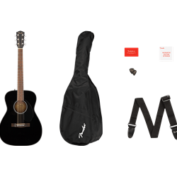 Fender CC60s Concert Acoustic Guitar Starter Pack - Black