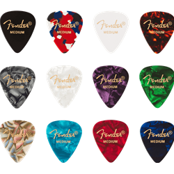 Fender Medium 351 Shape Celluloid Medley Picks - Pack of 12