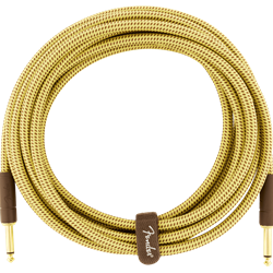 Fender 15ft Deluxe Series Braided Instrument Cable - Tweed
