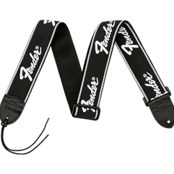 Running Logo Strap, Black/White Logo, 2"